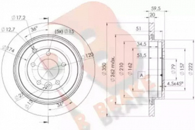R BRAKE 78rbd27363 -  Тормозной диск